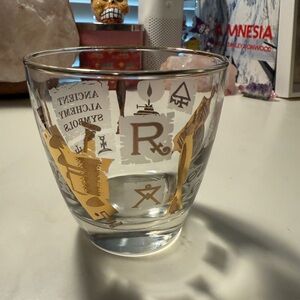 Vintage Libbey Alchemy Cocktail Tumbler Bar Glass